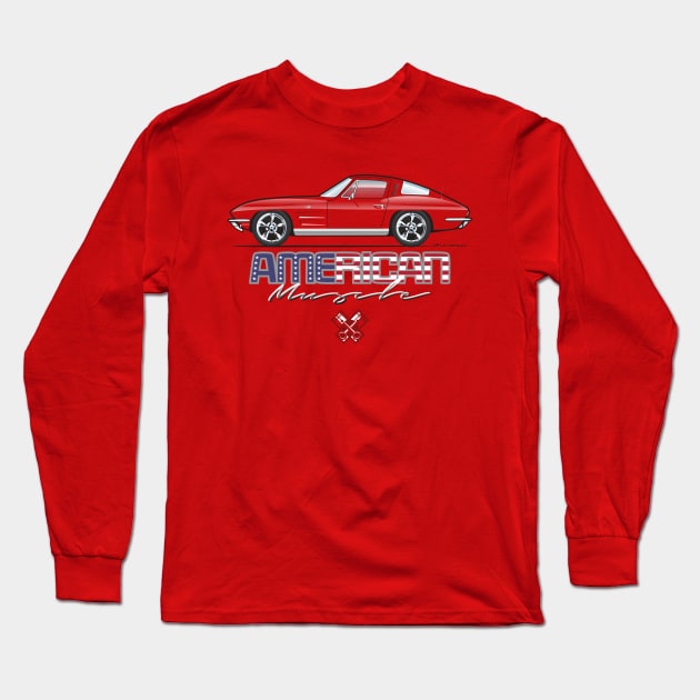 Multi-Color Body Option Apparel American Muscle Long Sleeve T-Shirt by JRCustoms44